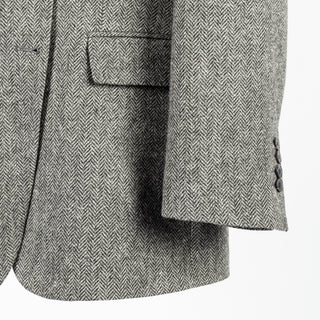 Portuguese Flannel Grey Herringbone Wool Sport Jacket 4