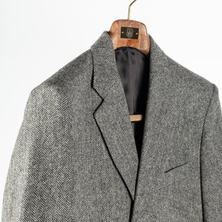 Portuguese Flannel Grey Herringbone Wool Sport Jacket 3