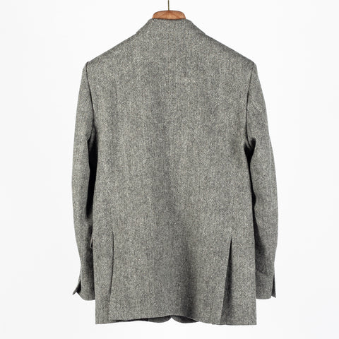 Portuguese Flannel Grey Herringbone Wool Sport Jacket 5