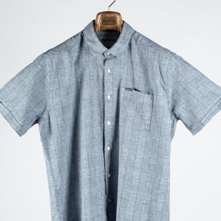 Barbour Navy Hartland Linen-Blend Short-Sleeved Shirt 5