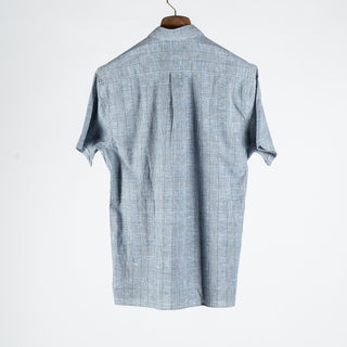 Barbour Navy Hartland Linen-Blend Short-Sleeved Shirt 4