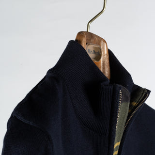 Barbour Navy Cotton Half Zip 3