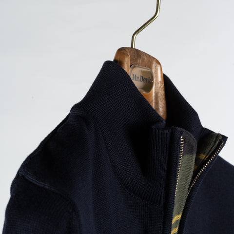 Barbour Navy Cotton Half Zip 3