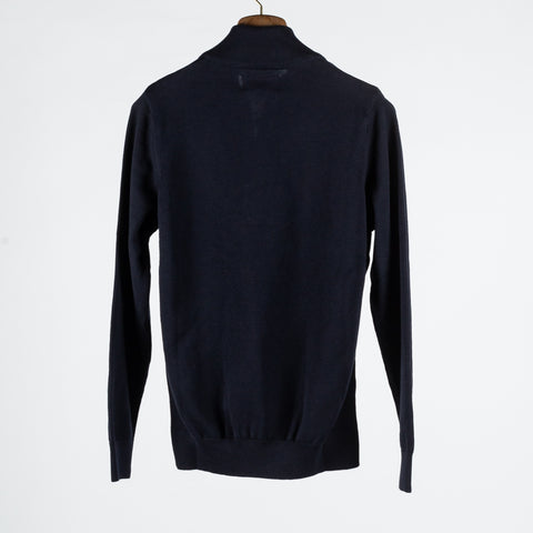Barbour Navy Cotton Half Zip 5