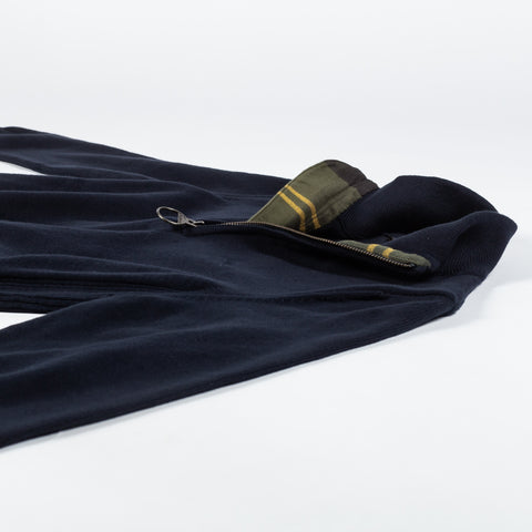 Barbour Navy Cotton Half Zip 8