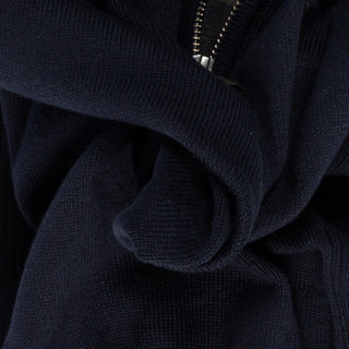 Barbour Navy Cotton Half Zip 2