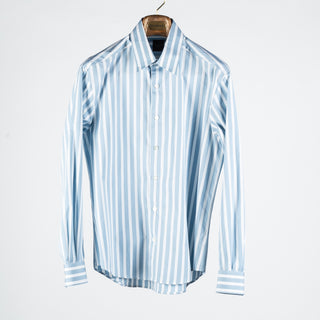 Xacus Blue & White Striped OverShirt 1