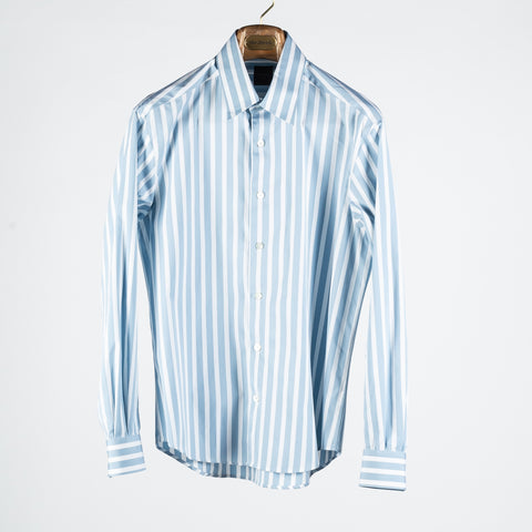 Xacus Blue & White Striped OverShirt 1