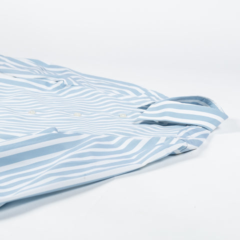 Xacus Blue & White Striped OverShirt 8