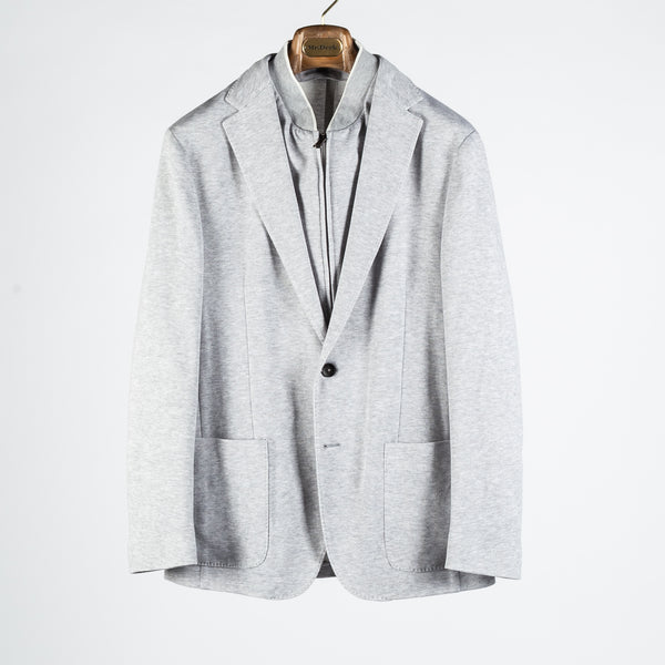 Textured Heather Grey Blazer w/ Bib