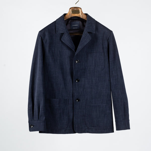 Textured Navy Leisure Suit