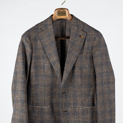 Latorre Brown & Blue Check Summer Blazer 6