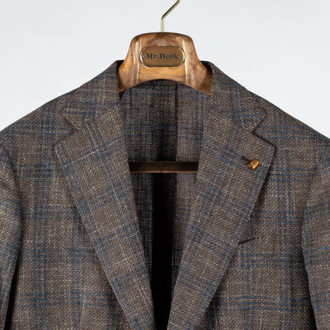 Latorre Brown & Blue Check Summer Blazer 7