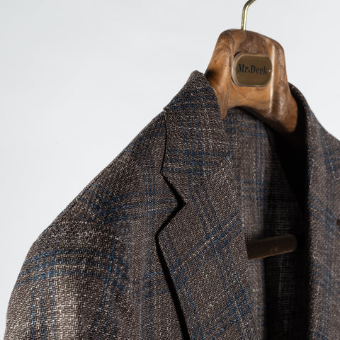Latorre Brown & Blue Check Summer Blazer 3