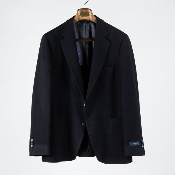 Navy Waffle Texture Blazer