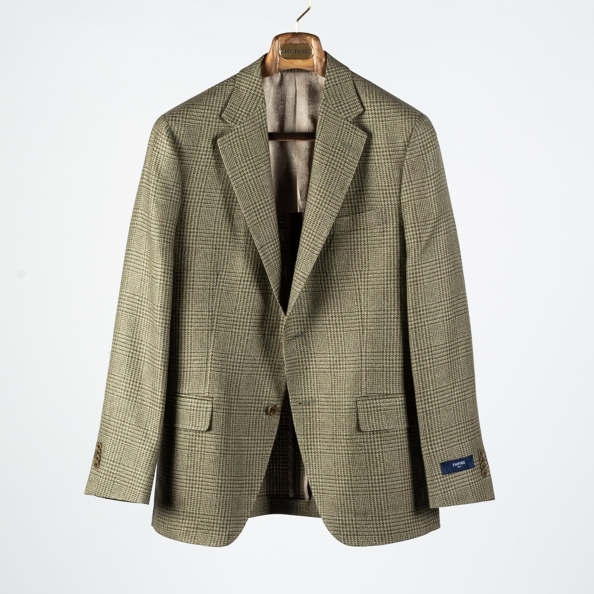極美品・近年✨ドゥーズィエムクラス　Glen Check coat　リネン100 Green Glen Check Wool-Linen Blazer – Mr.Derk