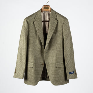 Empire Green Glen Check Wool-Linen Blazer 1