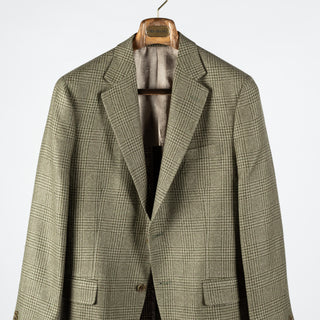 Empire Green Glen Check Wool-Linen Blazer 6