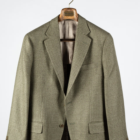 Empire Green Glen Check Wool-Linen Blazer 6