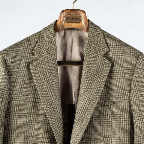 Empire Green Glen Check Wool-Linen Blazer 7