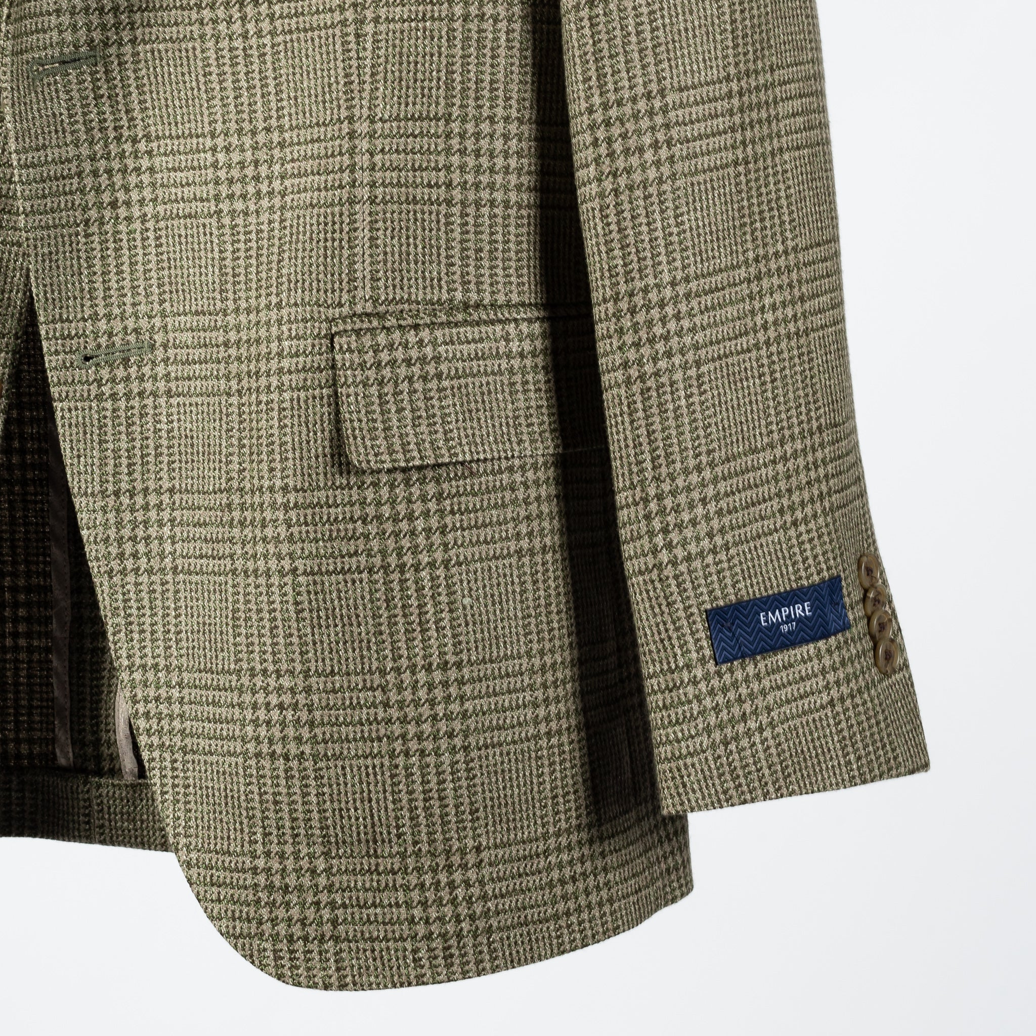 Green Glen Check Wool-Linen Blazer – Mr.Derk