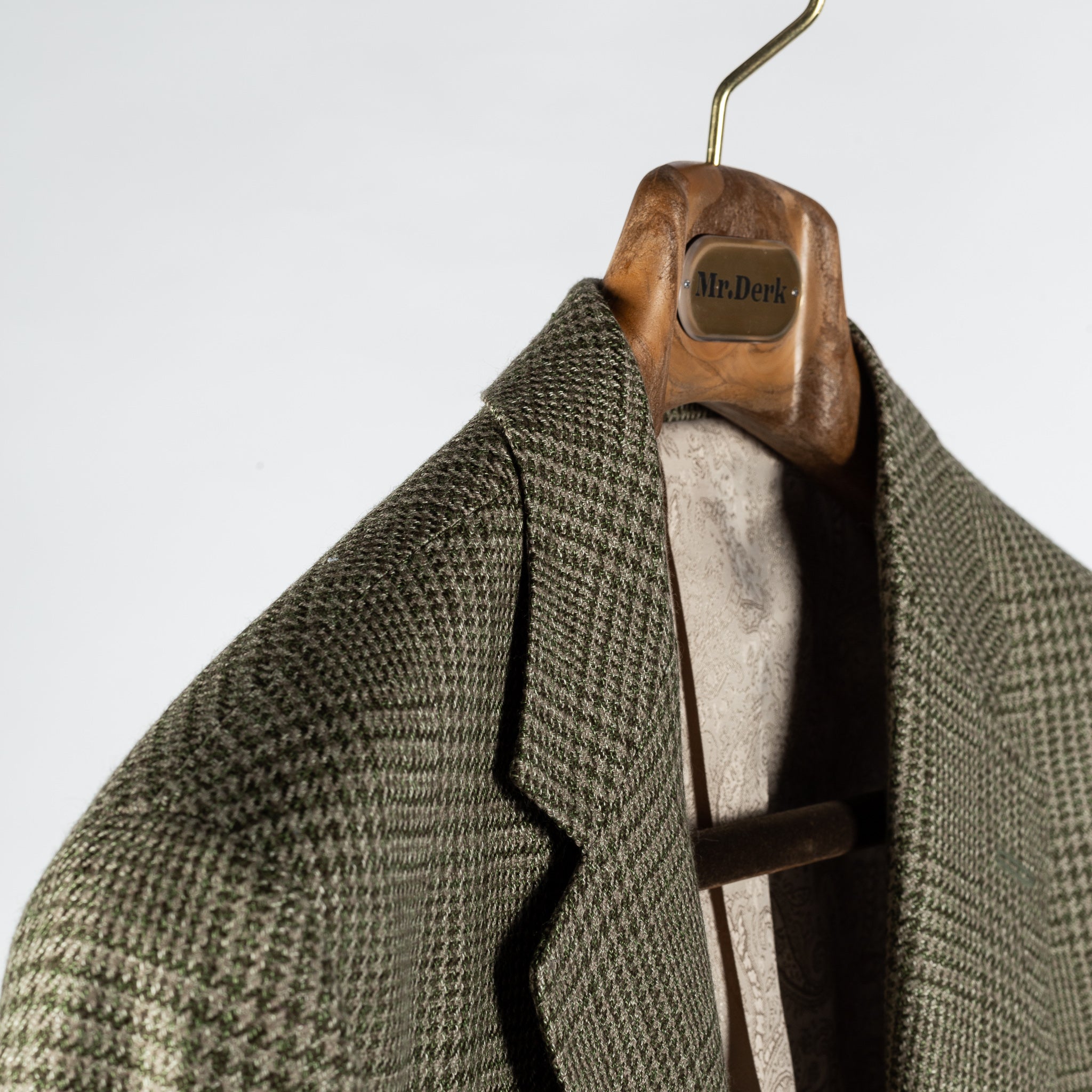 Green Glen Check Wool-Linen Blazer – Mr.Derk