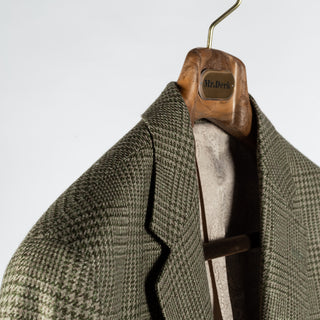 Empire Green Glen Check Wool-Linen Blazer 3