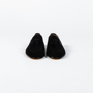 Doucal’s Black Suede Visone Tassel Loafer 4