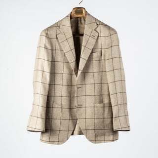 J Mueser Tan Windowpane Blazer 1