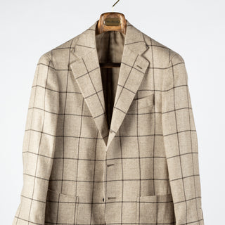 J Mueser Tan Windowpane Blazer 6