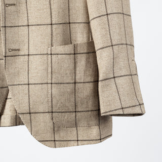 J Mueser Tan Windowpane Blazer 4