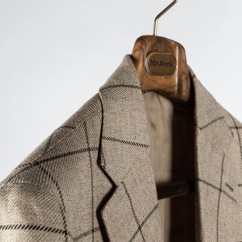 J Mueser Tan Windowpane Blazer 3