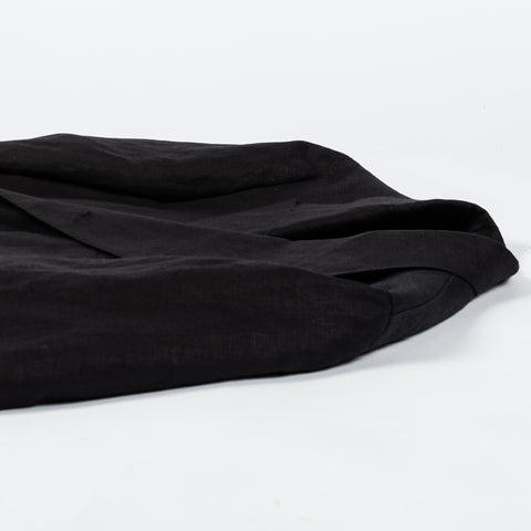 J Mueser Black Irish Linen Double Breasted Suit 8