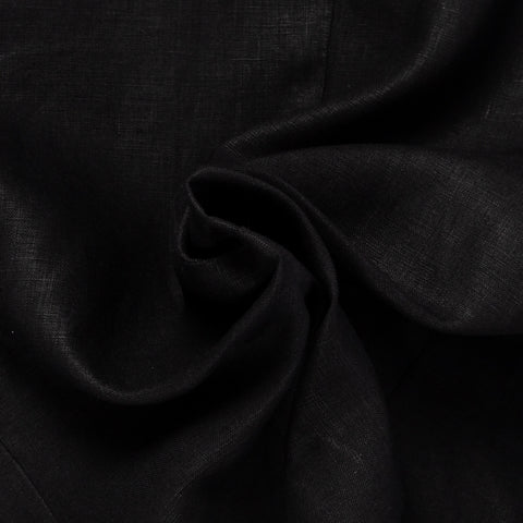 J Mueser Black Irish Linen Double Breasted Suit 2