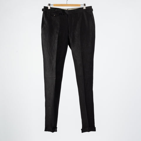 J Mueser Black Irish Linen Double Breasted Suit 9