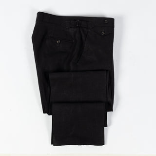 J Mueser Black Irish Linen Double Breasted Suit 16