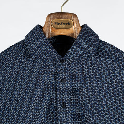 PYA Navy SS25 Printed Stretch Polo 6