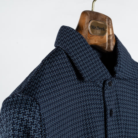 PYA Navy SS25 Printed Stretch Polo 3