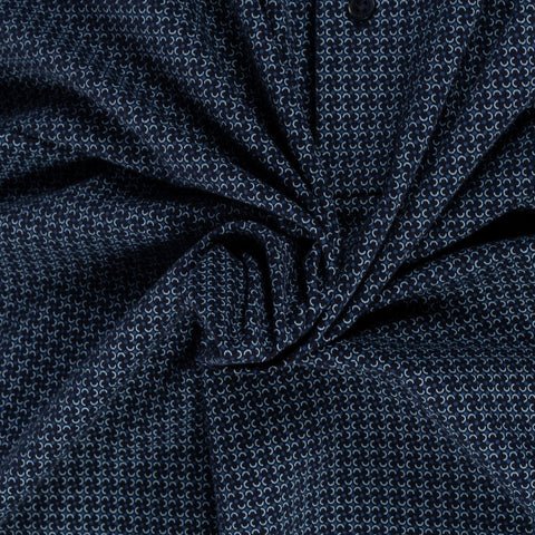 PYA Navy SS25 Printed Stretch Polo 2