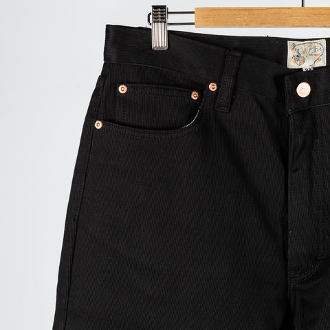 Wythe Black Bedford Cord Five Pocket Pants 3
