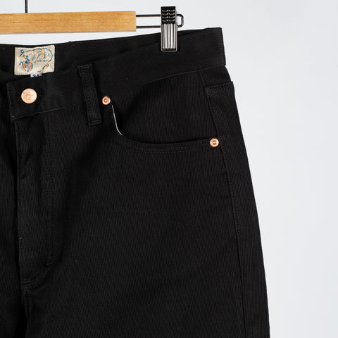 Wythe Black Bedford Cord Five Pocket Pants 4