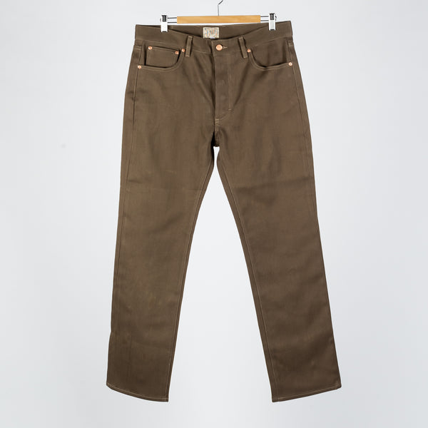 Faded Olive Bedford Cord Five Pocket Pants