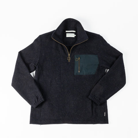 Peregrine Navy Pocket Fleece Zip 1