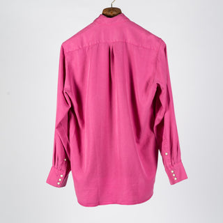 Wythe Flamingo Pink Tencel Gabardine Pearlsnap Shirt 5