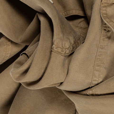 Wythe Camp Khaki Tencel Gabardine Pearlsnap Shirt 2