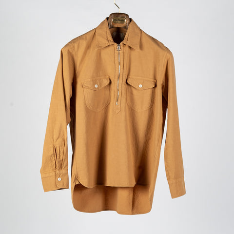Wythe Apricot Aertex Half-Zip Shirt 1