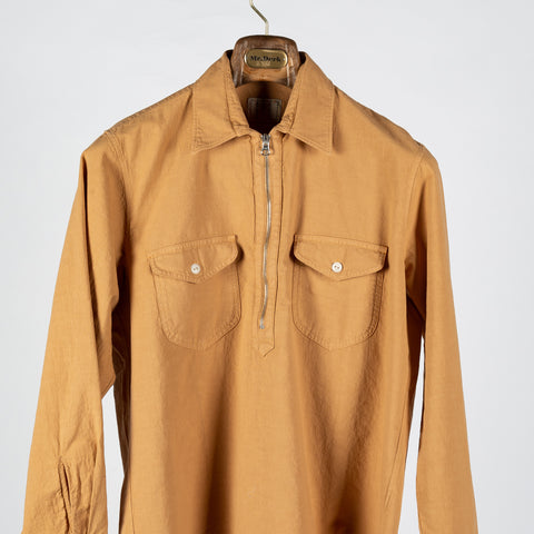 Wythe Apricot Aertex Half-Zip Shirt 6