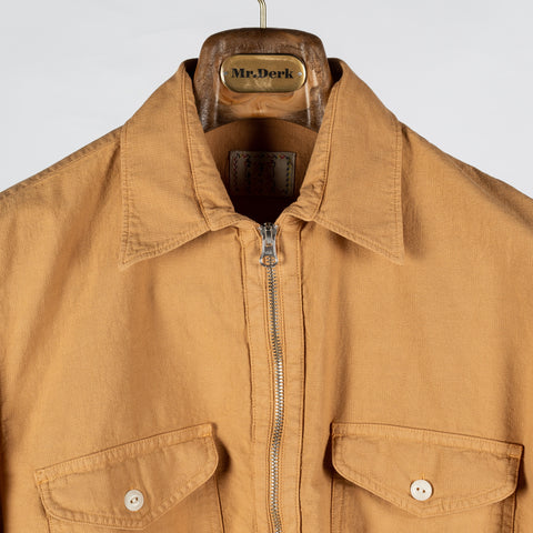 Wythe Apricot Aertex Half-Zip Shirt 7