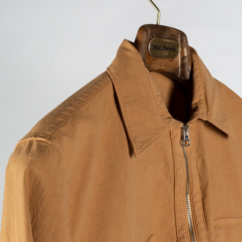 Wythe Apricot Aertex Half-Zip Shirt 3