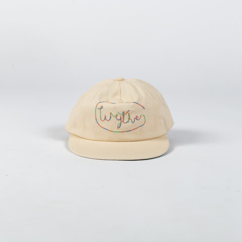 Wythe Cream Chainstitched Canvas Ranch Hat - Red, Cotton, Canvas